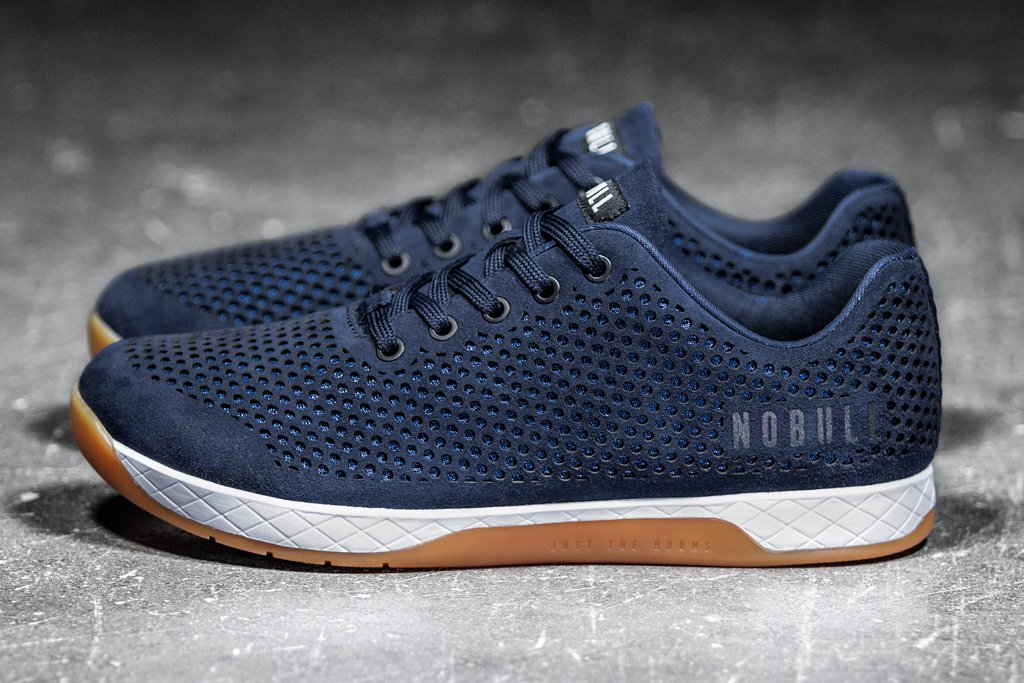 NOBULL Mens Shoes Navy - NOBULL Suede Trainers AU-1253897